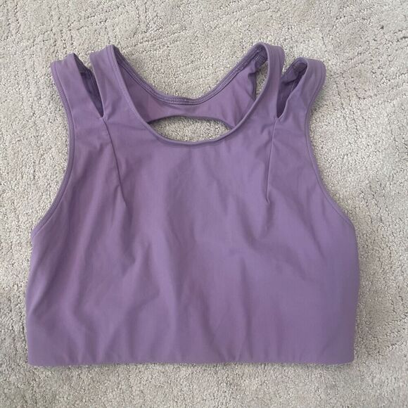 Lululemon Strong Front Bra Women 6 Medium Support B/C Cup Wisteria Purple NO PAD - Picture 3 of 8